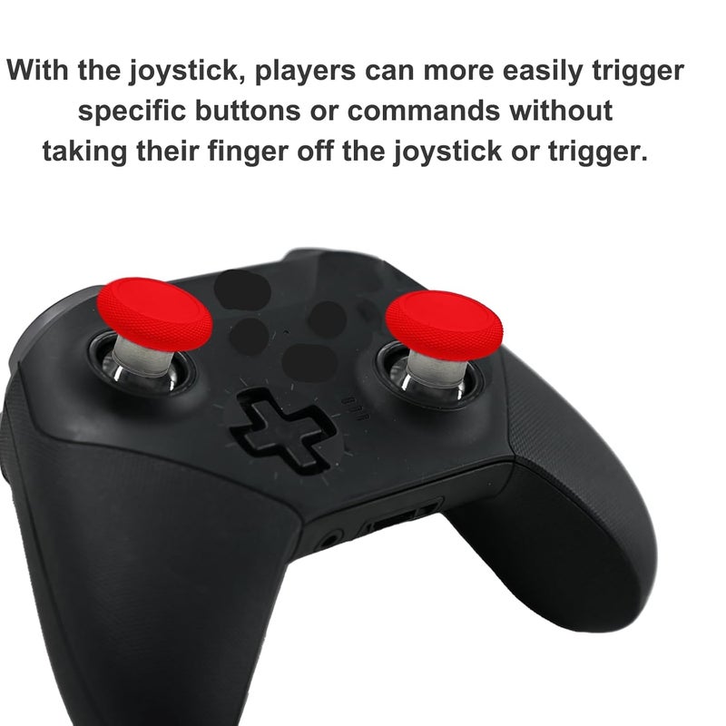Anglepingping Store 2 Pack Elite 2 Controller Short Thumbsticks Replacement for Xbox Elite Series 2 Controller,0.39in Standard Height Concave Magnetic Analog Short Joysticks for Elite Series 2 Core Controller (Red) - Image 5